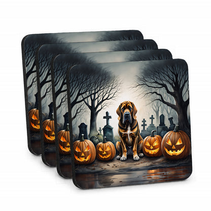 Caroline's Treasures Bloodhound Dogs Foam Drink Coasters Set of 4