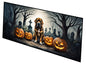 Caroline's Treasures Bloodhound Spooky Halloween Runner Mat 28x58 Front Door Mat Indoor Outdoor Rugs for Entryway Hallway Foyer Non Slip Washable Wide Doormat