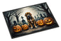 Caroline's Treasures DAC2017JMAT Bloodhound Spooky Halloween Indoor or Outdoor Mat 24x36 Front Door Mat Indoor Outdoor Rugs for Entryway, Non Slip Washable Low Pile, 24H X 36W