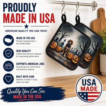 Caroline's Treasures Bloodhound Dogs Set of 2 Kitchen Pot Holders