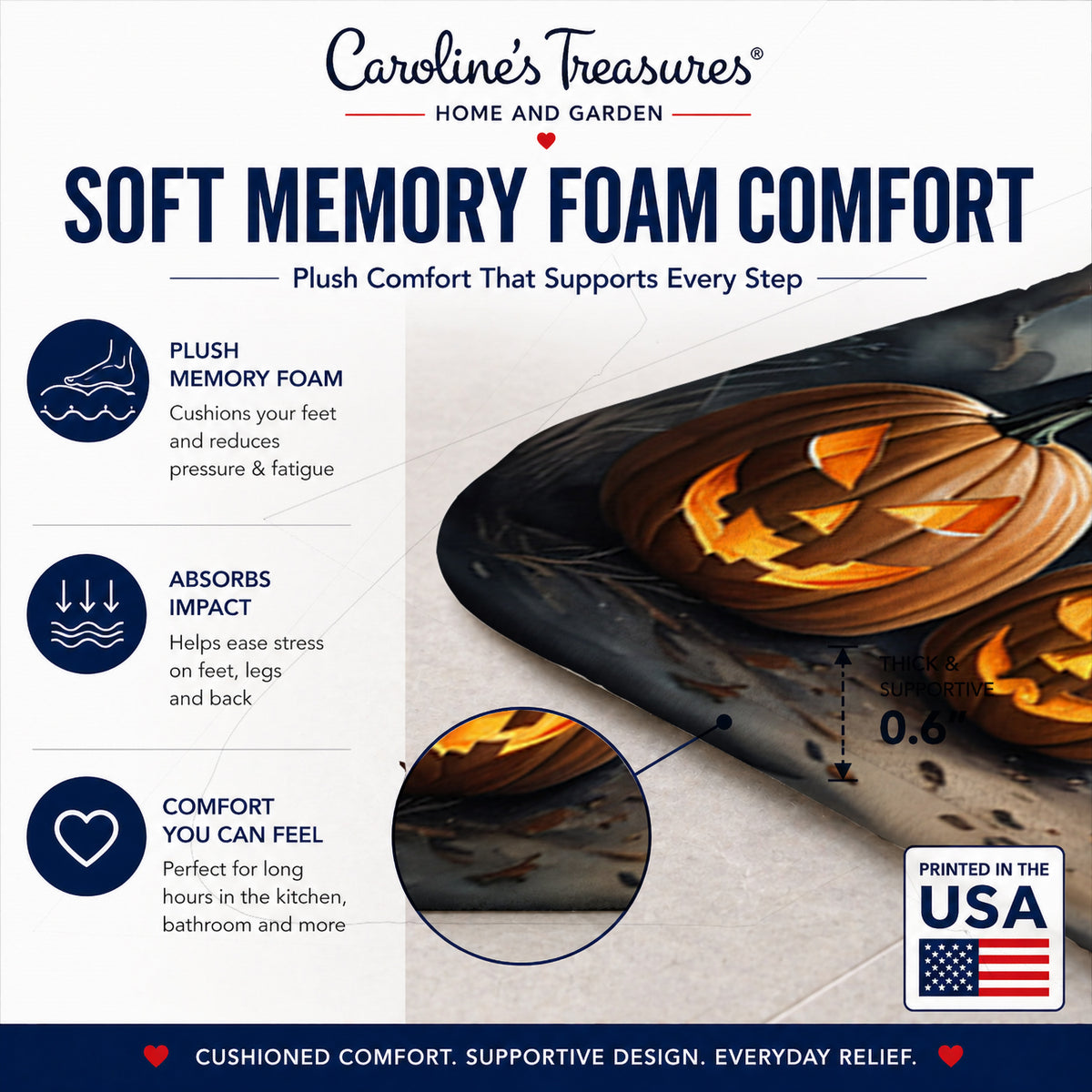 Caroline's Treasures Bloodhound Dogs Memory Foam Mat 19x27