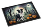 Caroline's Treasures DAC2018JMAT Border Collie Spooky Halloween Indoor or Outdoor Mat 24x36 Front Door Mat Indoor Outdoor Rugs for Entryway, Non Slip Washable Low Pile, 24H X 36W