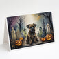 Caroline's Treasures DAC2019GCA7P Border Terrier Spooky Halloween Greeting Cards and Envelopes Pack of 8 Blank Cards with Envelopes Whimsical A7 Size 5x7 Blank Greeting Cards
