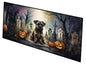 Caroline's Treasures Border Terrier Spooky Halloween Runner Mat 28x58 Front Door Mat Indoor Outdoor Rugs for Entryway Hallway Foyer Non Slip Washable Wide Doormat