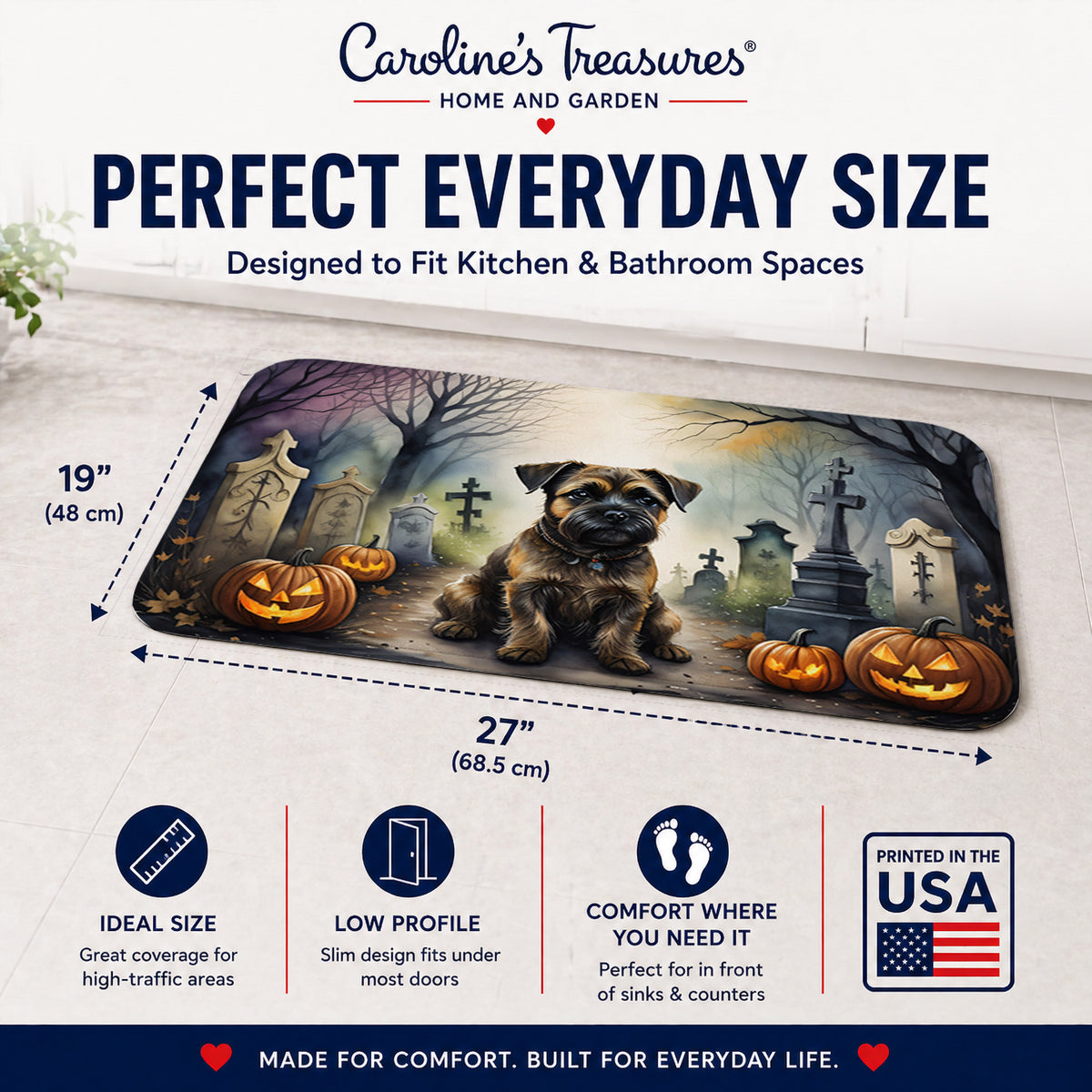 Caroline's Treasures Border Terrier Dogs Memory Foam Mat 19x27