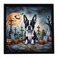 Caroline's Treasures Boston Terrier Dogs Framed Metal Wall Art 8 x 8 Inch