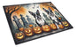 Caroline's Treasures DAC2023LCB Boston Terrier Spooky Halloween Glass Cutting Board Large Decorative Tempered Glass Kitchen Cutting and Serving Board Large Size Chopping Board