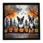 Caroline's Treasures Boston Terrier Dogs Framed Metal Wall Art 8 x 8 Inch