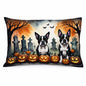 Caroline's Treasures DAC2023PILLOWCASE Boston Terrier Spooky Halloween Fabric Standard Pillowcase Lightweight Super Soft Easy Care Decorative Artwork Pillowcase, Standard