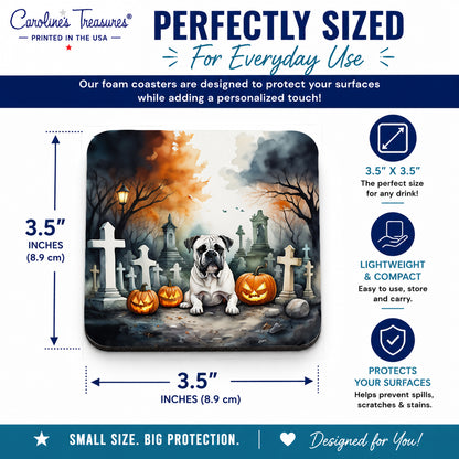 Caroline's Treasures Boxer Dogs Foam Drink Coasters Set of 4 Absorbent