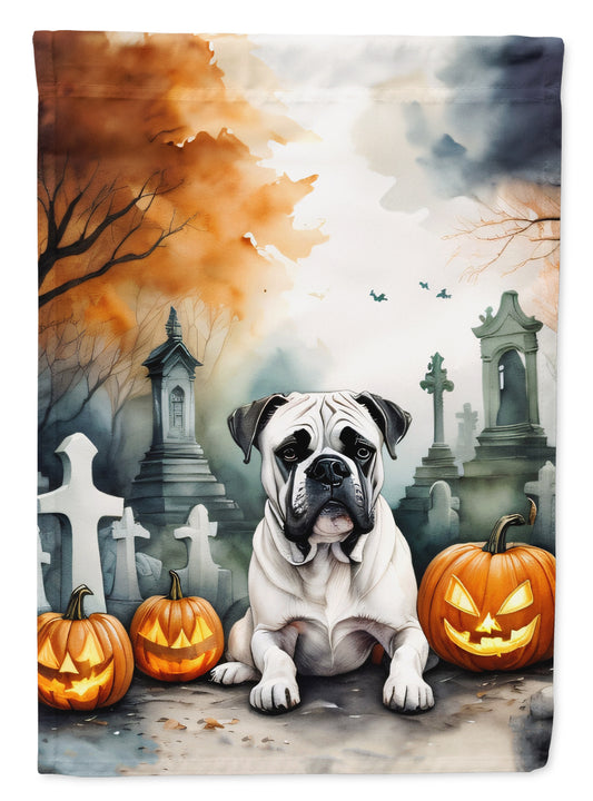 Caroline's Treasures DAC2024GF Boxer Spooky Halloween Garden Flag Mailbox Flag Decorative Yard Flag Banner Outside Patio Artwork Yard Flower Beds, Garden Size, Multicolor
