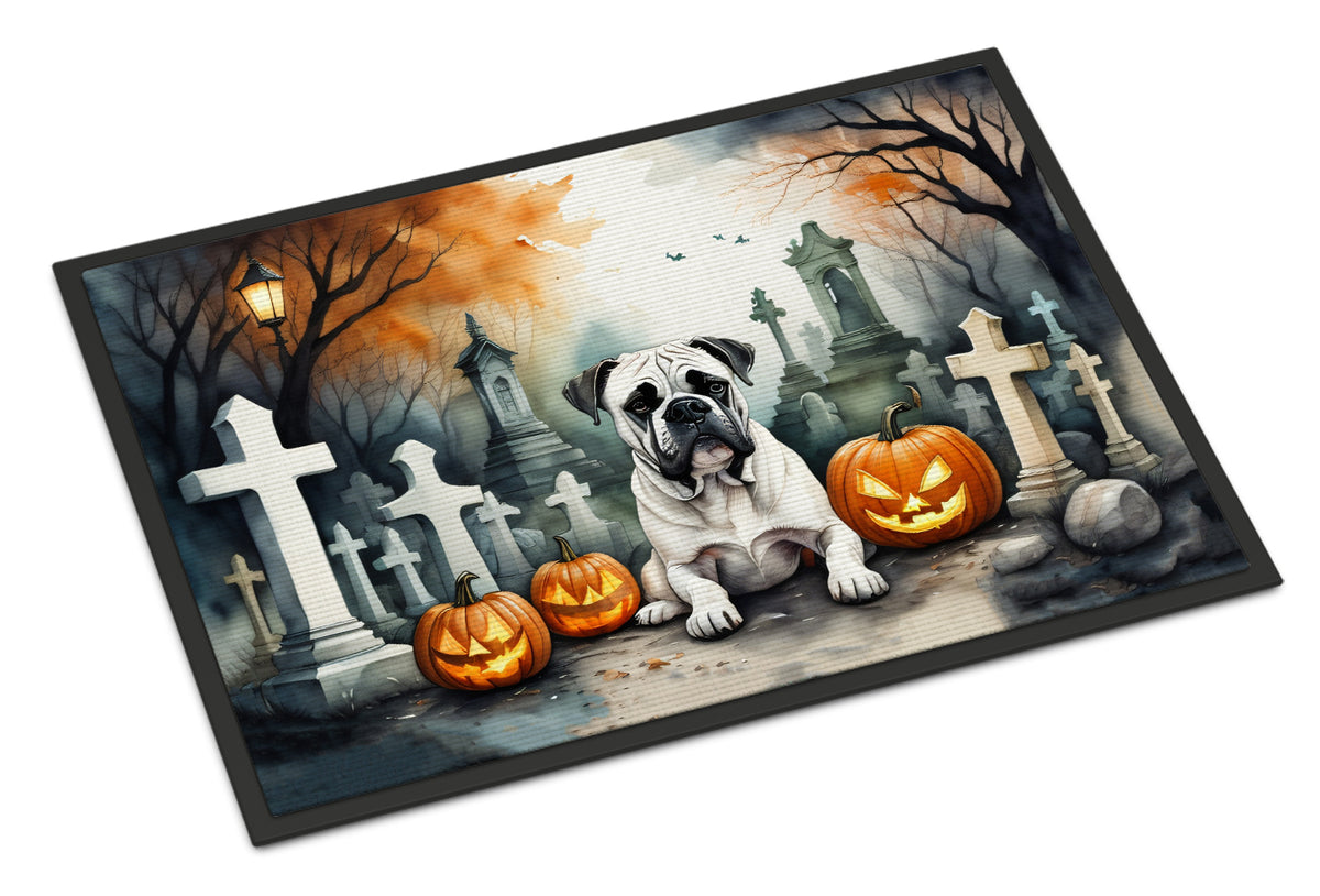 Caroline's Treasures DAC2024JMAT Boxer Spooky Halloween Indoor or Outdoor Mat 24x36 Front Door Mat Indoor Outdoor Rugs for Entryway, Non Slip Washable Low Pile, 24H X 36W