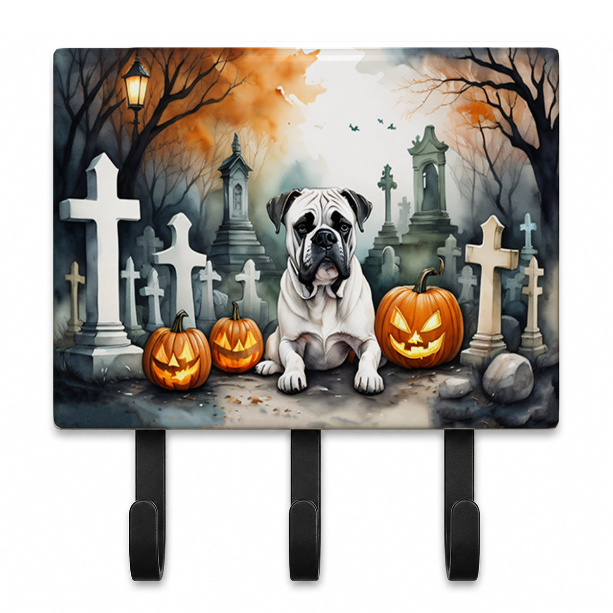 Caroline's Treasures Boxer Dogs Halloween Ceramic Triple Wall Hook
