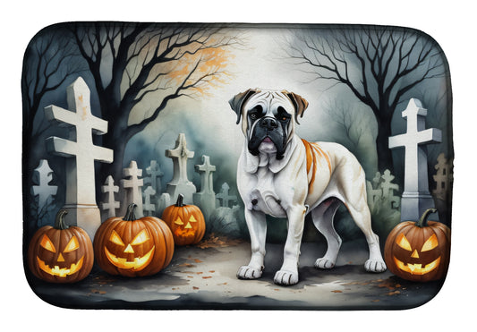 Caroline's Treasures DAC2025DDM Boxer Spooky Halloween Dish Drying Mat Absorbent Dish Drying Mat Pad for Kitchen Counter Dish Drainer Mat for Countertop, 14 x 21, Multicolor