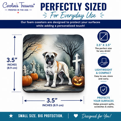Caroline's Treasures Boxer Dogs Foam Drink Coasters Set of 4 Absorbent