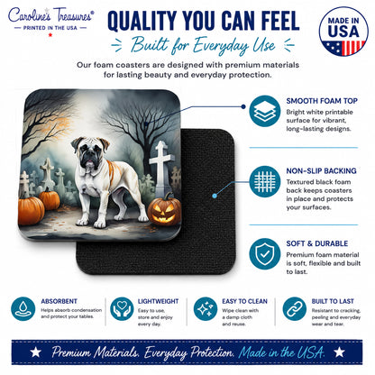 Caroline's Treasures Boxer Dogs Foam Drink Coasters Set of 4 Absorbent