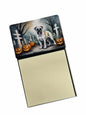 Caroline's Treasures Boxer Spooky Halloween Sticky Note Holder Refillable Dispenser Self-Sticky Note Pads, Memo Pads Blank Desk Accessories