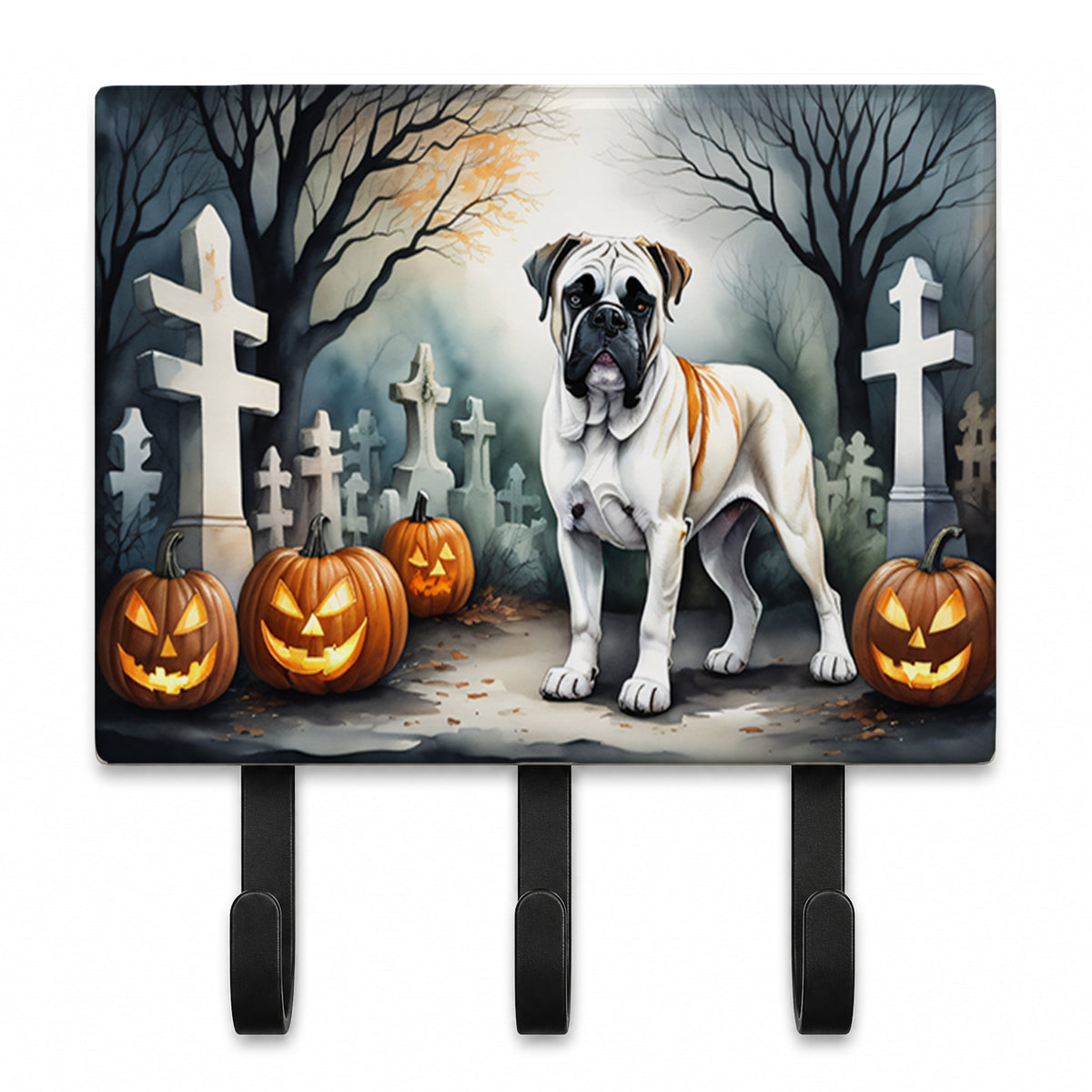 Caroline's Treasures Boxer Dogs Halloween Ceramic Triple Wall Hook
