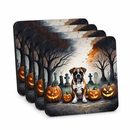 Caroline's Treasures Boxer Dogs Foam Drink Coasters Set of 4 Absorbent