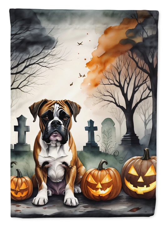 Caroline's Treasures DAC2026GF Boxer Spooky Halloween Garden Flag Mailbox Flag Decorative Yard Flag Banner Outside Patio Artwork Yard Flower Beds, Garden Size, Multicolor