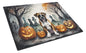 Caroline's Treasures DAC2026LCB Boxer Spooky Halloween Glass Cutting Board Large Decorative Tempered Glass Kitchen Cutting and Serving Board Large Size Chopping Board