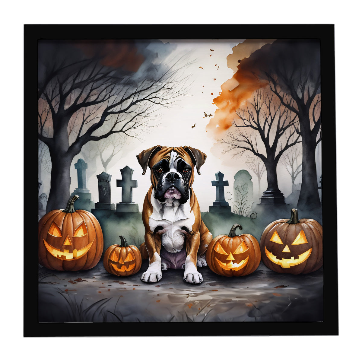 Caroline's Treasures Boxer Dogs Framed Metal Wall Art 8 x 8 Inch