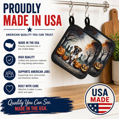 Caroline's Treasures Boxer Dogs Set of 2 Kitchen Pot Holders