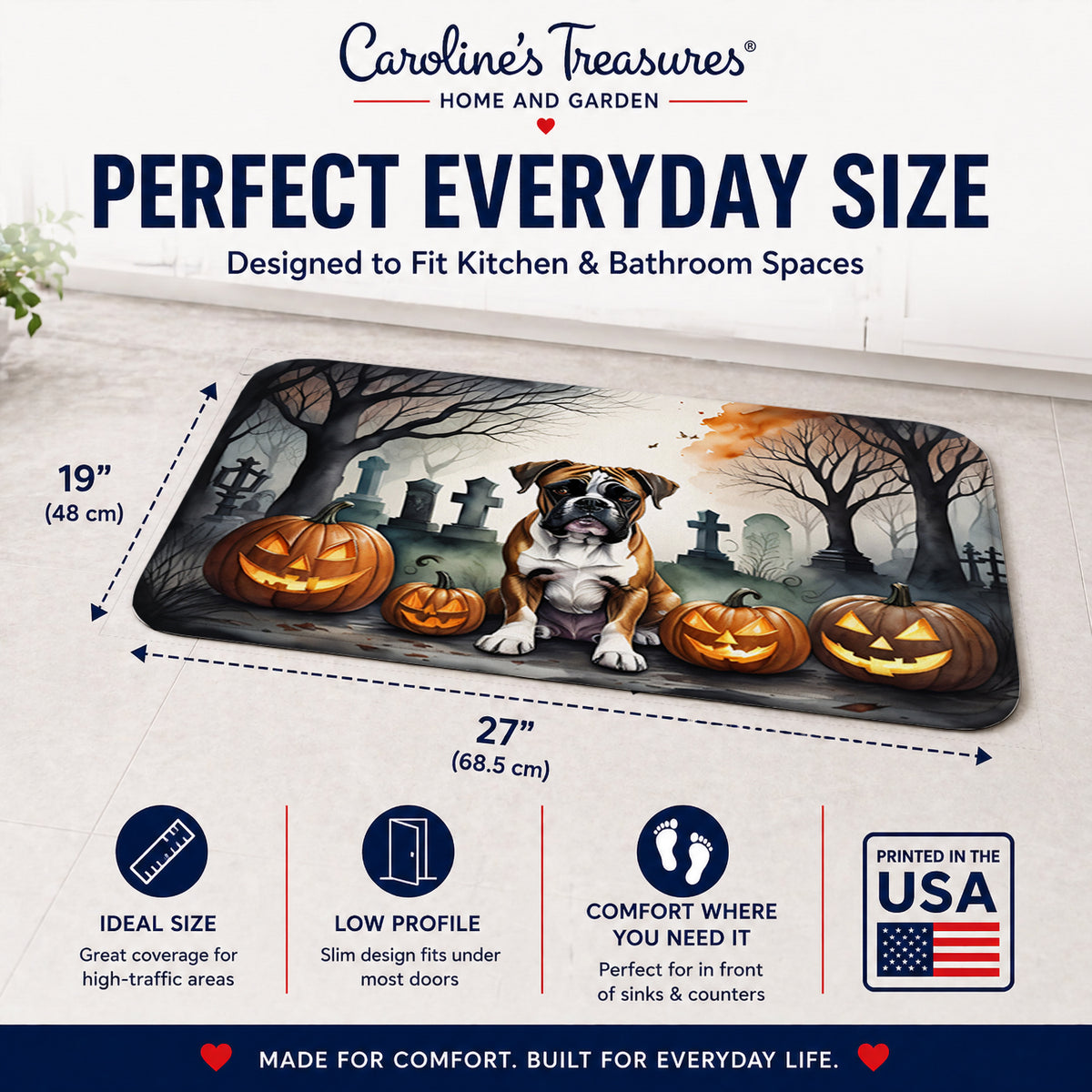 Caroline's Treasures Boxer Dogs Memory Foam Mat 19x27