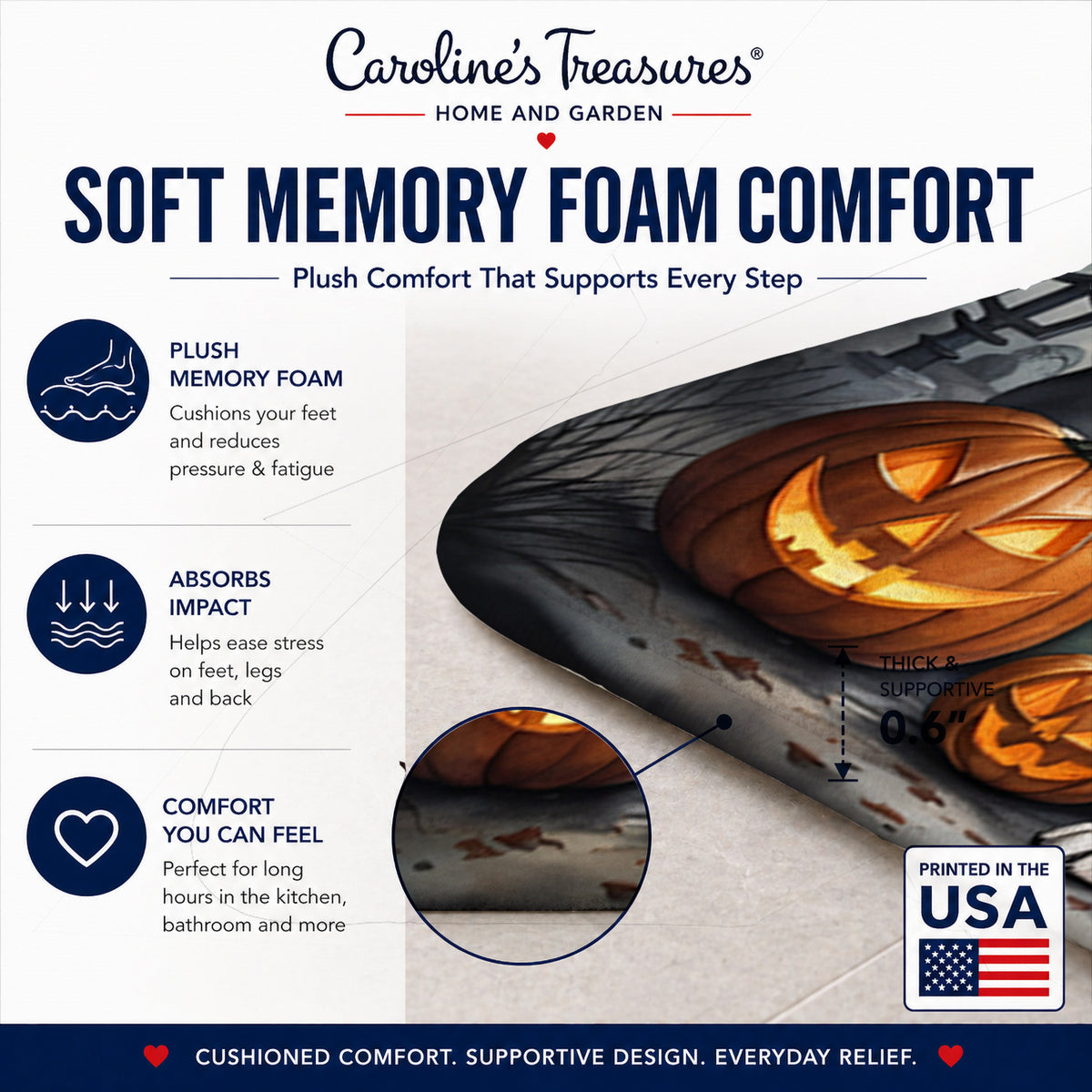 Caroline's Treasures Boxer Dogs Memory Foam Mat 19x27