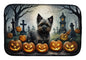 Caroline's Treasures DAC2027DDM Cairn Terrier Spooky Halloween Dish Drying Mat Absorbent Dish Drying Mat Pad for Kitchen Counter Dish Drainer Mat for Countertop, 14 x 21, Multicolor