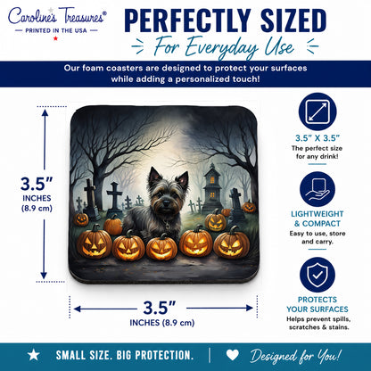 Caroline's Treasures Cairn Terrier Dogs Foam Drink Coasters Set of 4