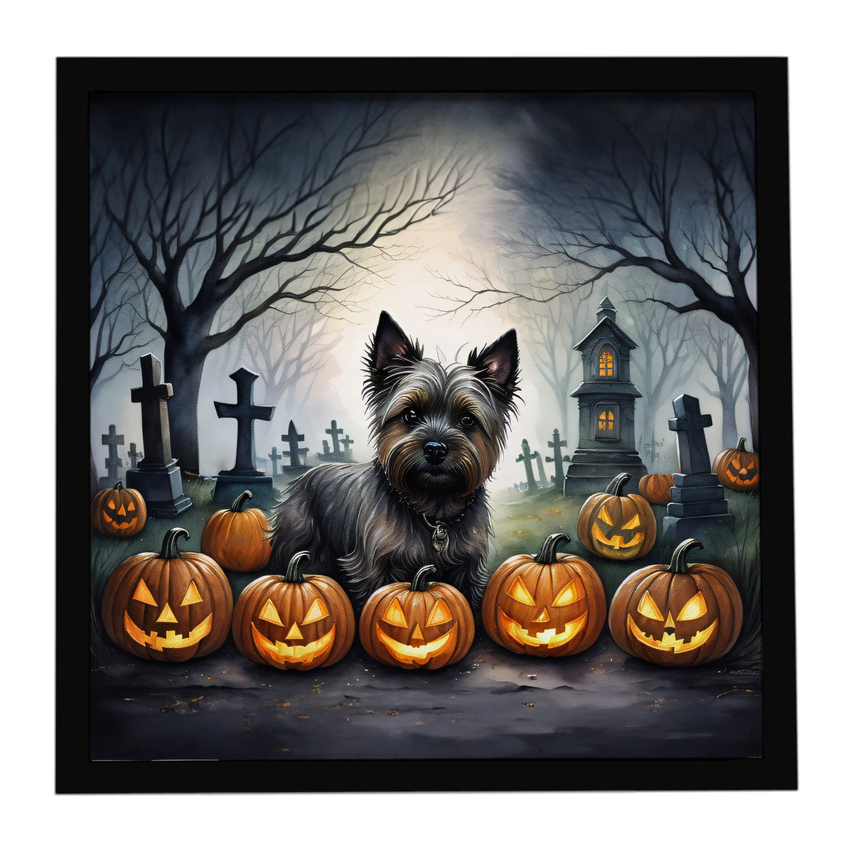 Caroline's Treasures Cairn Terrier Dogs Framed Metal Wall Art 8 x 8 Inch