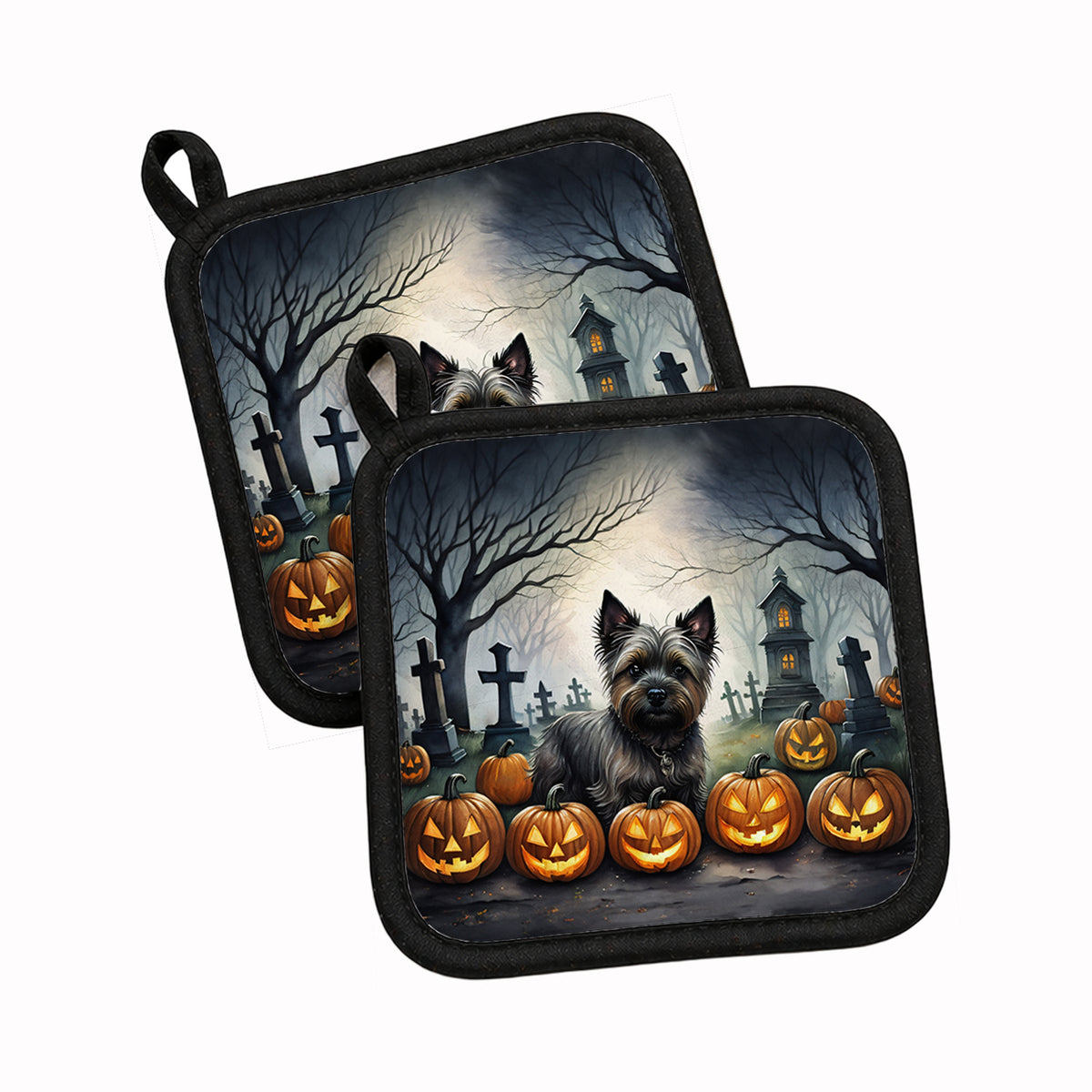 Caroline's Treasures Cairn Terrier Dogs Set of 2 Kitchen Pot Holders