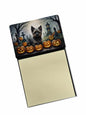 Caroline's Treasures Cairn Terrier Spooky Halloween Sticky Note Holder Refillable Dispenser Self-Sticky Note Pads, Memo Pads Blank Desk Accessories