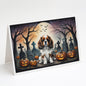 Caroline's Treasures DAC2028GCA7P Cavalier Spaniel Spooky Halloween Greeting Cards and Envelopes Pack of 8 Blank Cards with Envelopes Whimsical A7 Size 5x7 Blank Greeting Cards