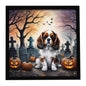 Caroline's Treasures Cavalier Spaniel Dogs Framed Metal Wall Art 8x8 In