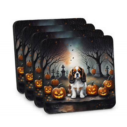 Caroline's Treasures Cavalier Spaniel Dogs Foam Drink Coasters Set of 4