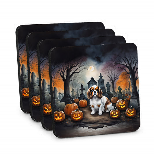 Caroline's Treasures Cavalier Spaniel Dogs Foam Drink Coasters Set of 4