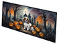 Caroline's Treasures Cavalier Spaniel Spooky Halloween Runner Mat 28x58 Front Door Mat Indoor Outdoor Rugs for Entryway Hallway Foyer Non Slip Washable Wide Doormat