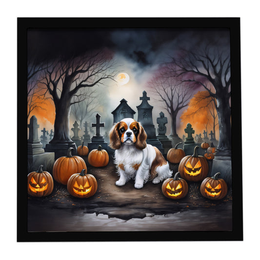 Caroline's Treasures Cavalier Spaniel Dogs Framed Metal Wall Art 8x8 In