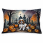 Caroline's Treasures DAC2030PILLOWCASE Cavalier Spaniel Spooky Halloween Fabric Standard Pillowcase Lightweight Super Soft Easy Care Decorative Artwork Pillowcase, Standard