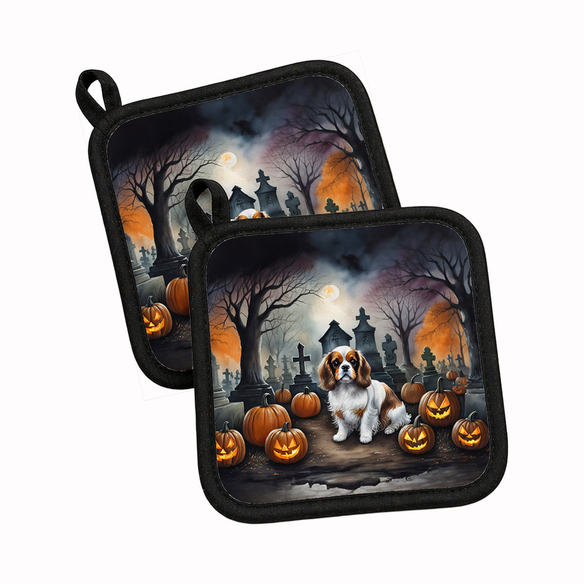 Caroline's Treasures Cavalier Spaniel Dogs Set of 2 Kitchen Pot Holders