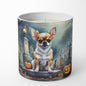 Caroline's Treasures DAC2031CDL Chihuahua Spooky Halloween Decorative Soy Candle Nature Soy Wax Essential Oil Home Decor Ideal for Bedroom Kitchen Bath Office Gift, 10 oz