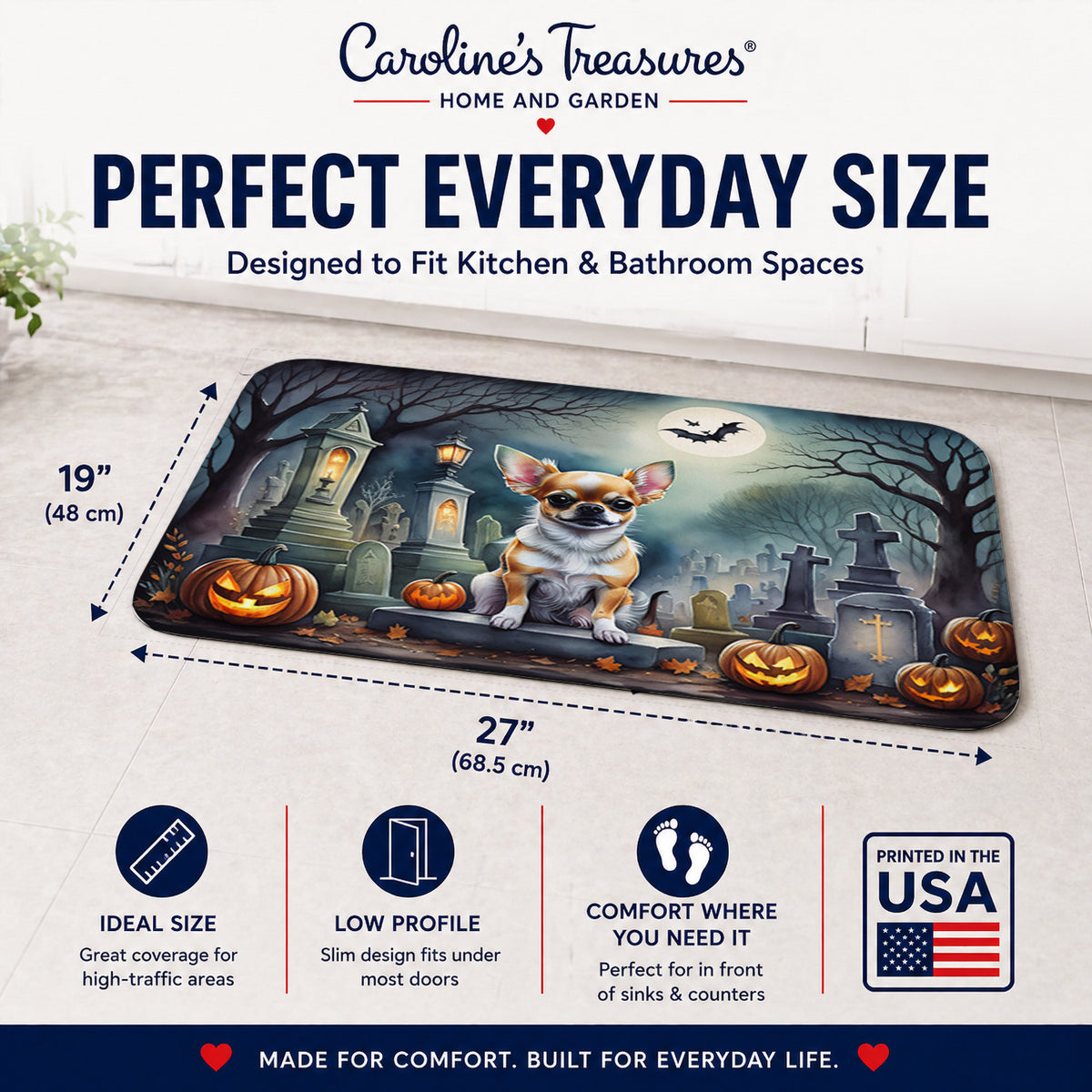Caroline's Treasures Chihuahua Dogs Memory Foam Mat 19x27