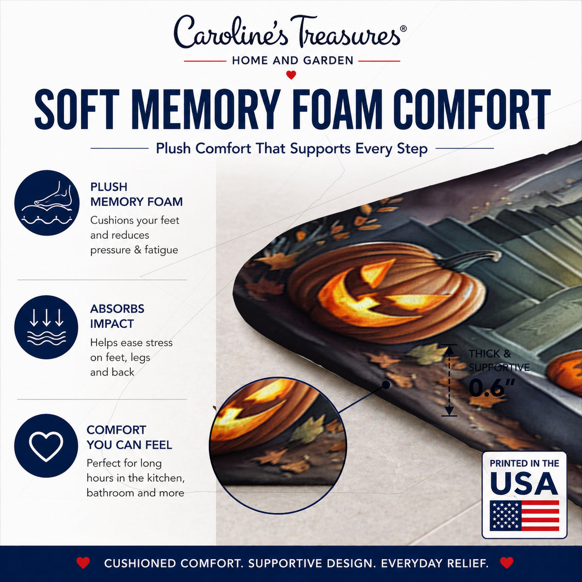 Caroline's Treasures Chihuahua Dogs Memory Foam Mat 19x27