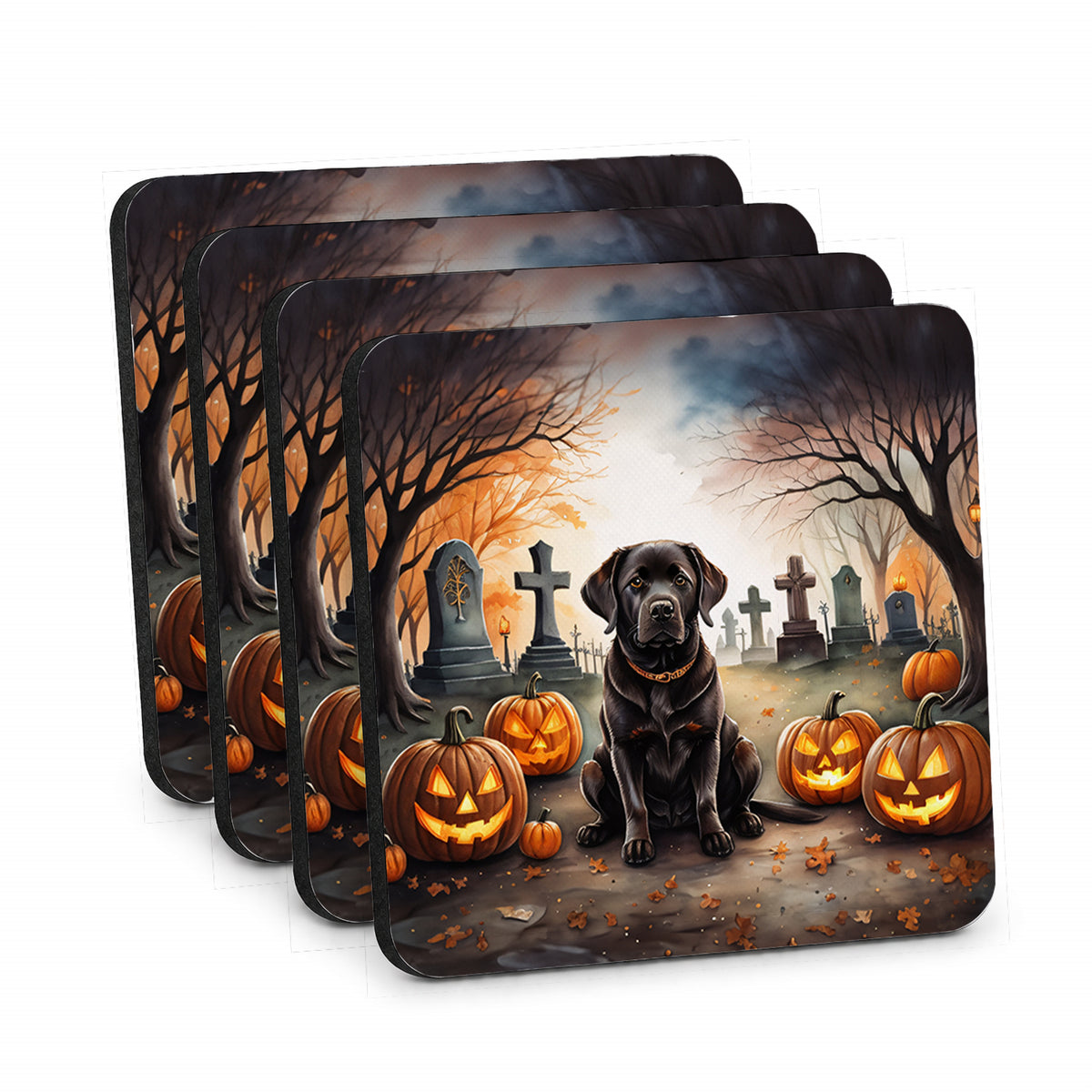 Caroline's Treasures Labrador Retriever Dogs Foam Drink Coasters Set of 4