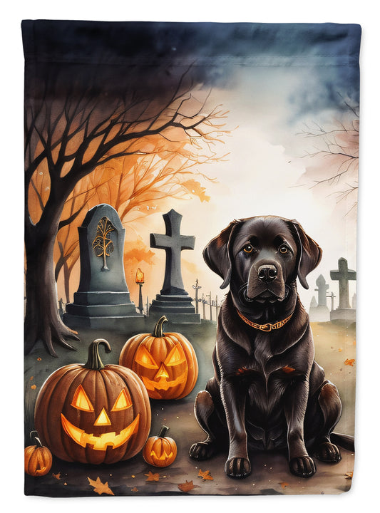 Caroline's Treasures DAC2032GF Chocolate Labrador Retriever Spooky Halloween Garden Flag Mailbox Flag Decorative Yard Flag Banner Outside Patio Artwork Yard Flower Beds, Garden Size, Multicolor