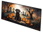 Caroline's Treasures Chocolate Labrador Retriever Spooky Halloween Runner Mat 28x58 Front Door Mat Indoor Outdoor Rugs for Entryway Hallway Foyer Non Slip Washable Wide Doormat