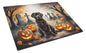 Caroline's Treasures DAC2032LCB Chocolate Labrador Retriever Spooky Halloween Glass Cutting Board Large Decorative Tempered Glass Kitchen Cutting and Serving Board Large Size Chopping Board