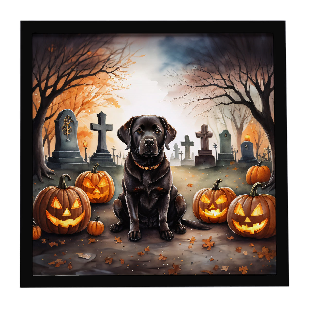 Caroline's Treasures Labrador Retriever Dogs Framed Metal Wall Art 8x8 In